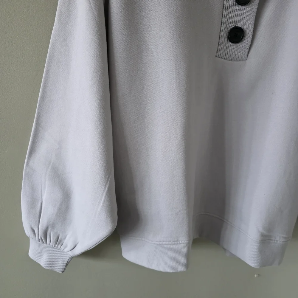 NWOT Zara M 90s Modern Preppy Elevated Loungewear Normcore Collar Knit Sweater - Picture 10 of 15